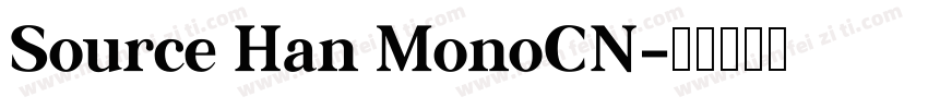 Source Han MonoCN字体转换